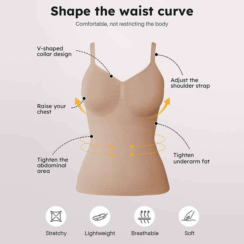 Seamless Shaping Bodysuit with Built-in Bra