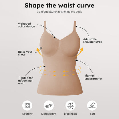 Seamless Shaping Bodysuit with Built-in Bra