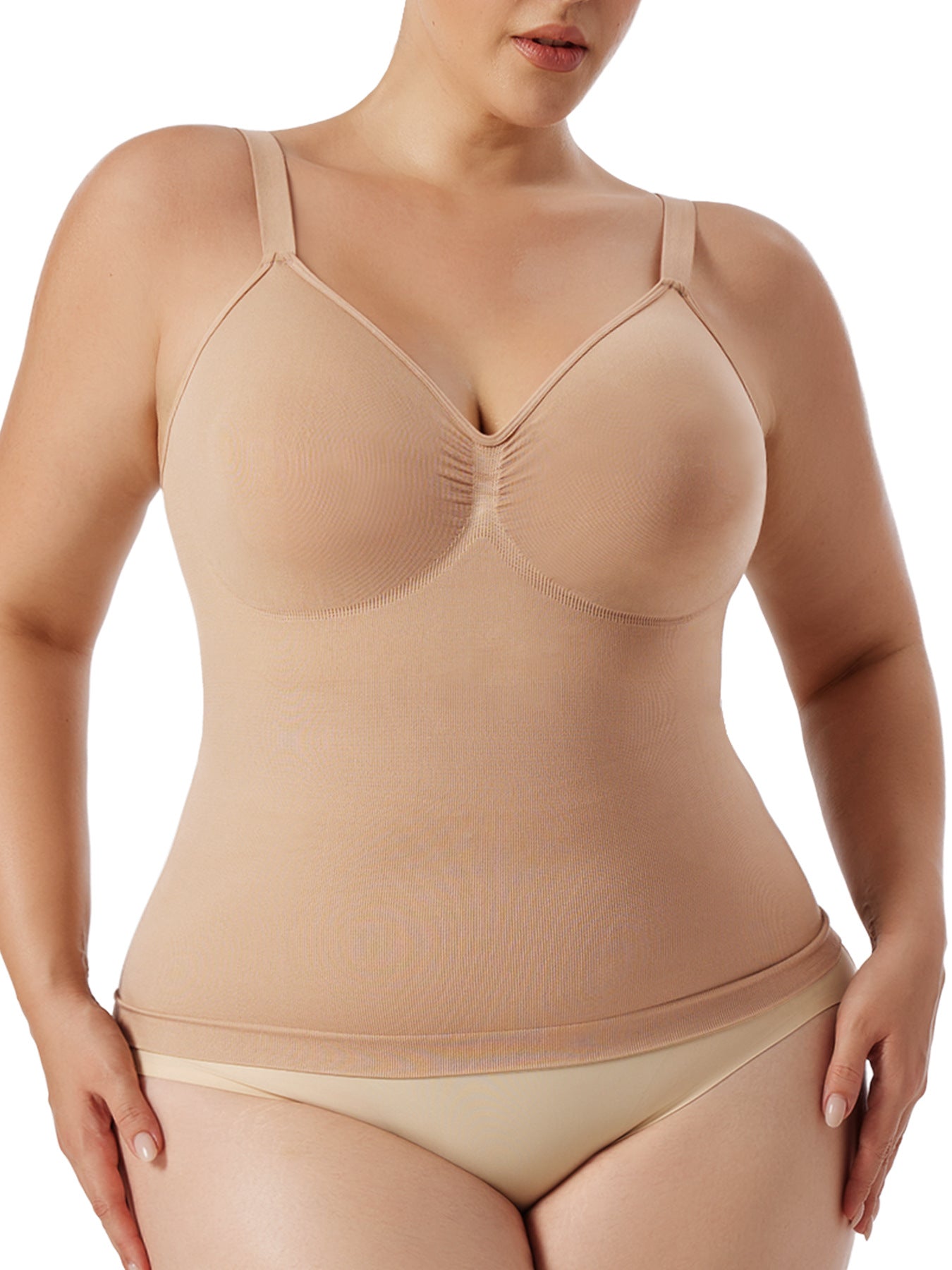 Seamless Shaping Bodysuit with Built-in Bra