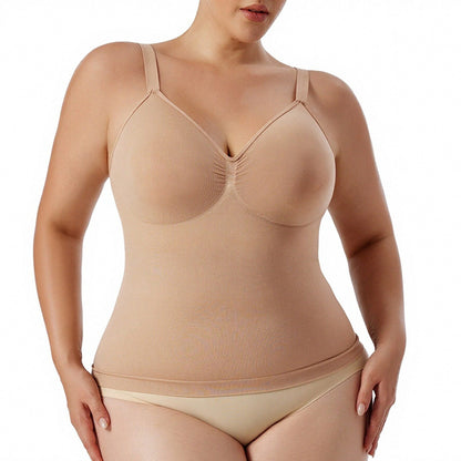 Seamless Shaping Bodysuit with Built-in Bra
