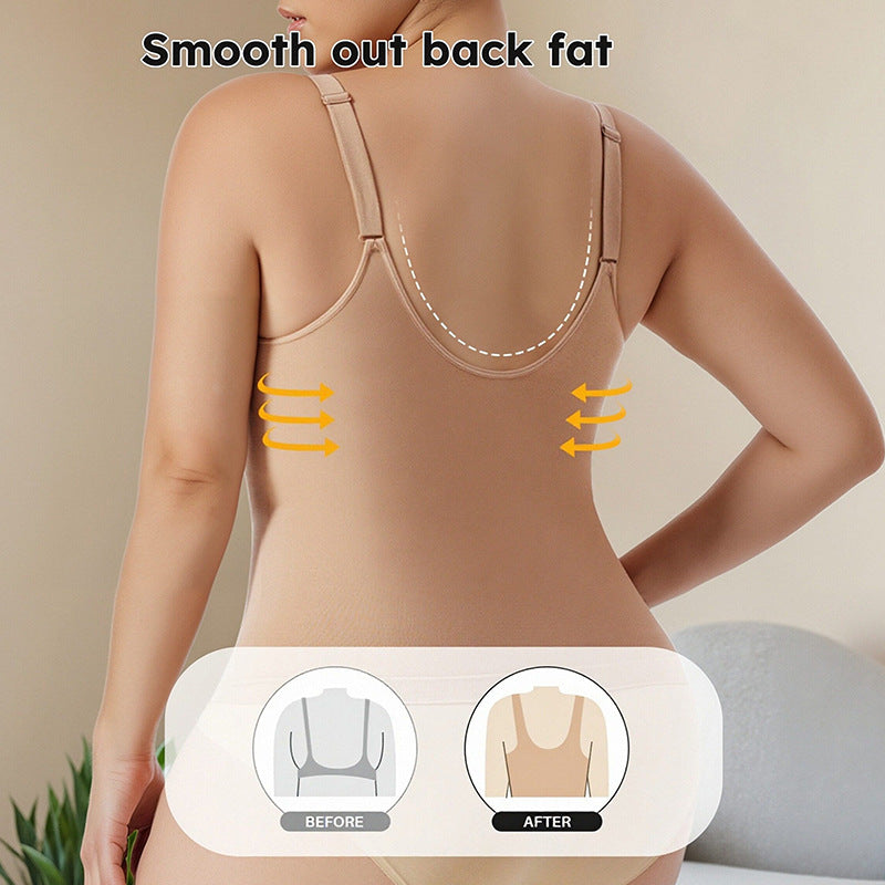 Seamless Shaping Bodysuit with Built-in Bra